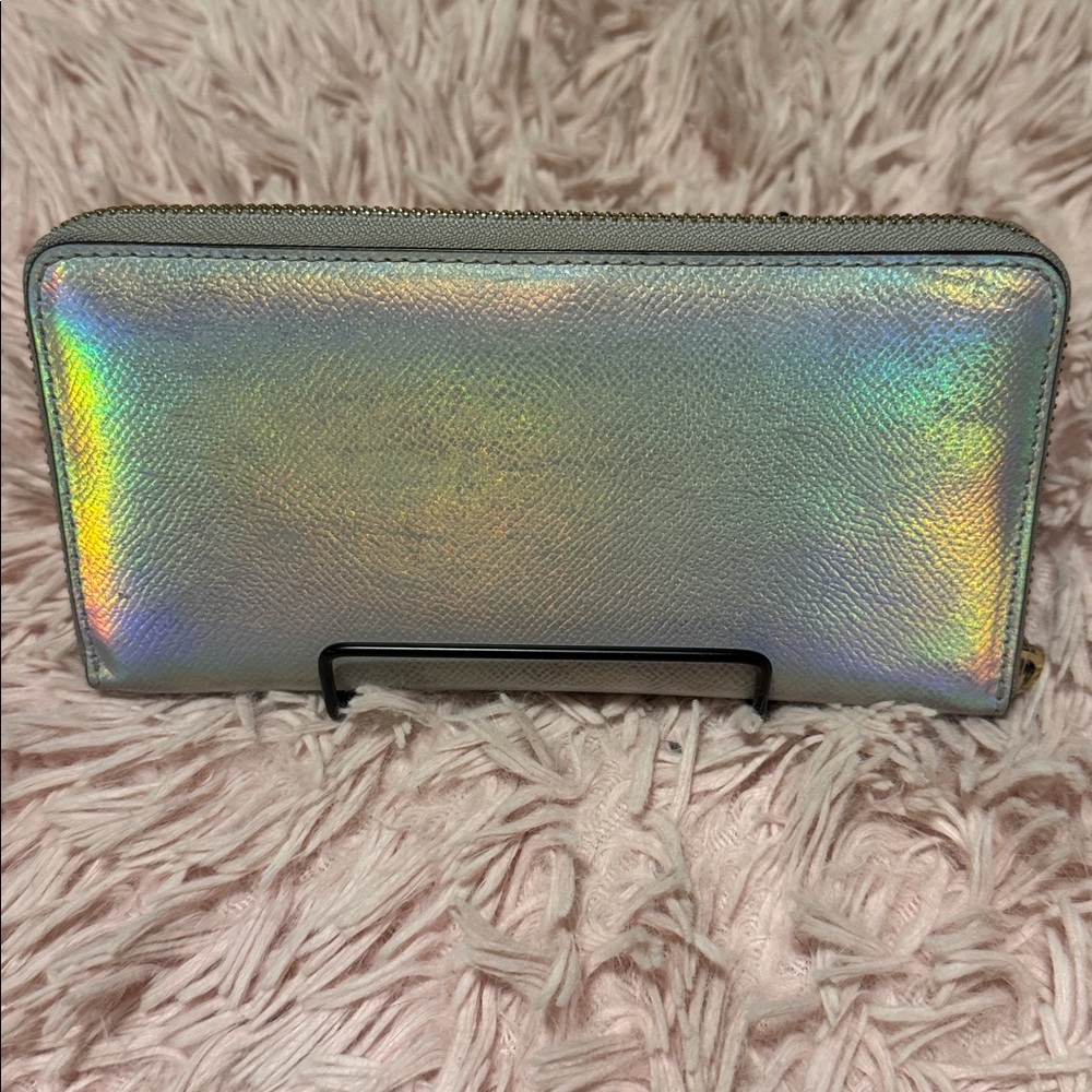 Coach Holographic Zip Wallet - Excellent Used Condition - See Pictures and Video - Picture 3 of 4